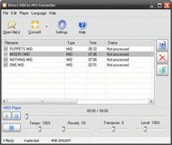 Direct MIDI to MP3 Converter screenshot